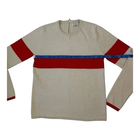 Frances Valentine Sweater Womens Size XS Spencer Crewneck XO Oatmeal Orange - Picture 6 of 16